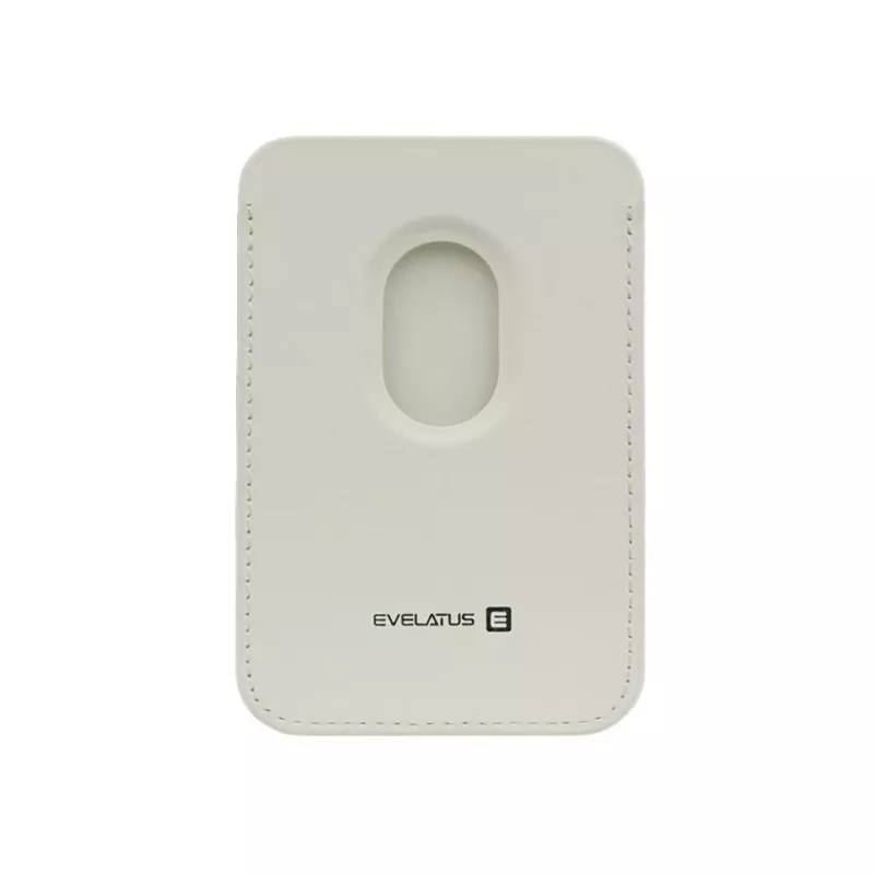Evelatus Monedero universal de piel sintética PU con MagSafe blanco