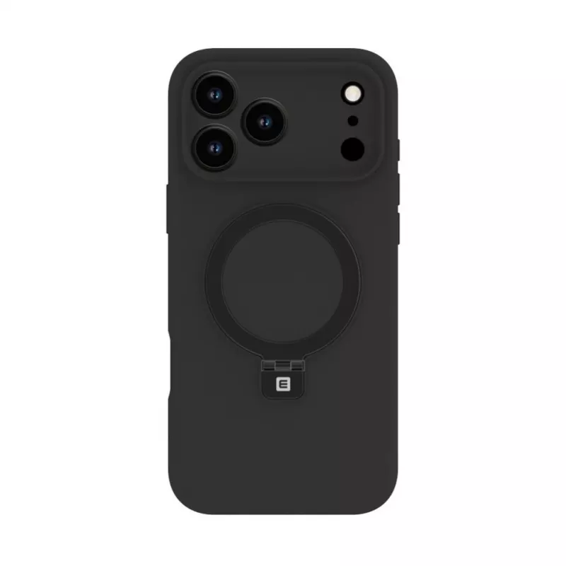 Evelatus Apple iPhone 17 Pro Funda de silicona Soft Touch Premium MagSafe con soporte negra