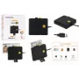 iLike Lector de tarjetas inteligente USB 4 en 1 con soporte para SIM, SD y micro-SD, lector CAC para documentos de identidad, tarjetas bancarias, eID y tarjetas de memoria, negro