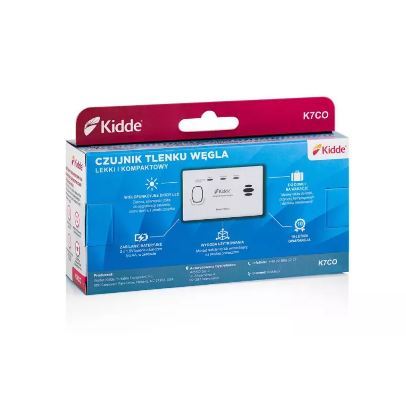 Kidde K7CO Detector de monóxido de carbono con pantalla LCD digital