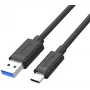 UNITEK cable USB 3.1 Type-A a Type-C 0,5m negro