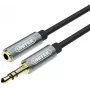 UNITEK cable alargador de audio 3,5mm 1m - jack a conector hembra, dorado, negro