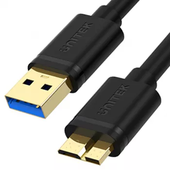 UNITEK cable USB 3.0 conector macho A a conector macho Micro-B 1m negro Y-C461GBK