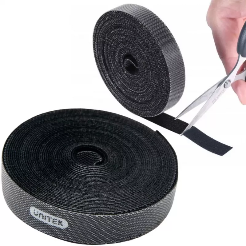 UNITEK OT142BK bridas de cable de velcro 5m negro