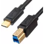 UNITEK cable USB-C a USB-B 3.0 para impresora 2m negro