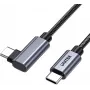 UNITEK cable USB-C acodado 90° PD 100W 0.5m negro