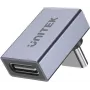 UNITEK adaptador USB-C a USB-C acodado 90 grados 40Gbps 240W Space Gray