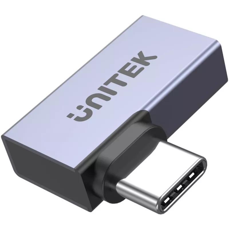 UNITEK adaptador plano en ángulo de USB-C a USB-C 40Gbps