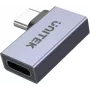 UNITEK adaptador plano en ángulo de USB-C a USB-C 40Gbps