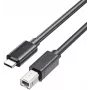 UNITEK cable USB-C a USB-B 2.0 para impresora 2m negro