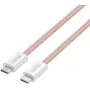 UNITEK cable USB-C a USB-C magnético trenzado 100W PD rosa 1m