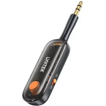 UNITEK adaptador Bluetooth 5.3 2 en 1 transmisor/receptor de audio 10m de alcance negro