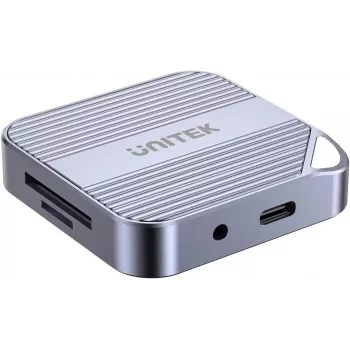UNITEK lector de tarjetas MagSafe USB-C 3.2 Gen 1 SD/Micro SD Space Gray S1244CGY01