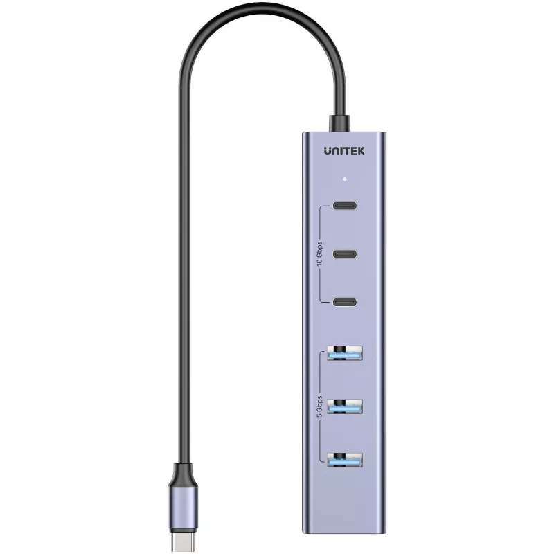 UNITEK hub USB-C activo 3x USB-C 10Gbps 4x USB-A