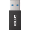 UNITEK adaptador bloqueador de datos USB-A - solo carga, negro
