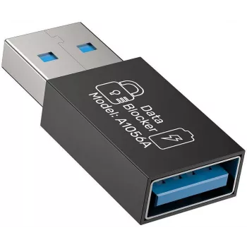 UNITEK adaptador bloqueador de datos USB-A - solo carga, negro