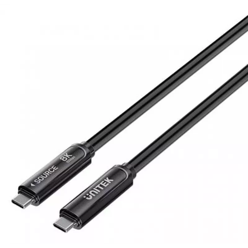 UNITEK cable óptico activo USB-C 5m - 10Gbps, PD 60W, 8K@30Hz, negro