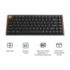 Keychron K3M-F1 Teclado mecánico 75% Low-Profile, Gateron Red Switch, RGB Hot-Swap, Bluetooth 5.1 y USB-C, Negro