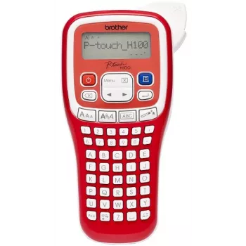 Brother PT-H100R Impresora de etiquetas, transferencia térmica, 180 dpi, blanco/rojo