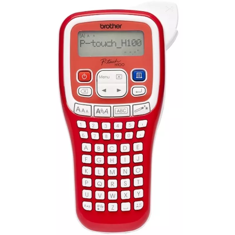 Brother PT-H100R Impresora de etiquetas, transferencia térmica, 180 dpi, blanco/rojo