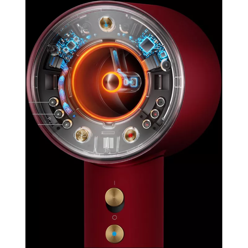Dyson Supersonic Nural Straight+Wavy secador de pelo, Velvet Red/Gold
