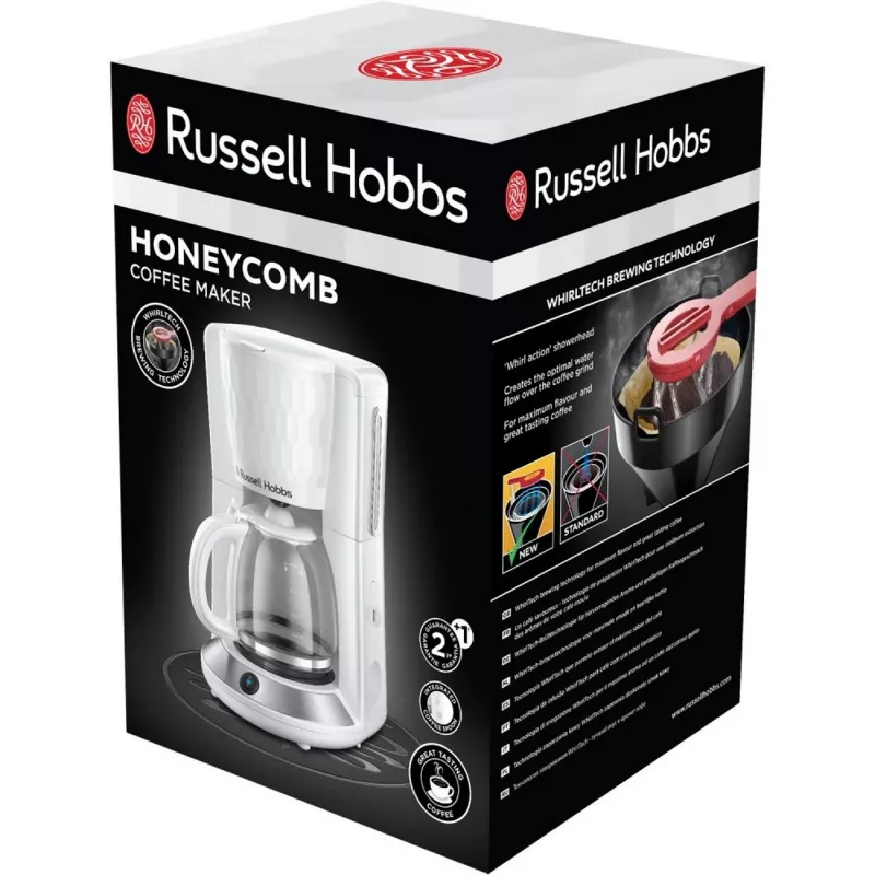 Russell Hobbs 27010-56 Tostadora de 2 rebanadas con expulsión automática, 850W, Blanco