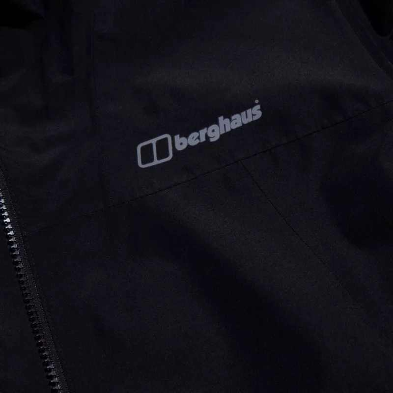 Chaqueta impermeable Berghaus Deluge Pro 3.0 hombre, talla M, negro