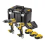 DEWALT 18V XR taladro atornillador y atornillador de impacto sin escobillas Twin Pack DCK266P3T con 3 baterías de 5.0Ah, cargador y maletín TSTAK