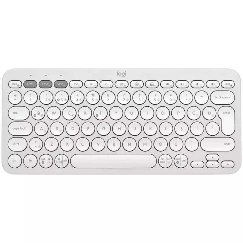 Logitech Pebble Keys 2 K380s teclado inalámbrico, Tonal White