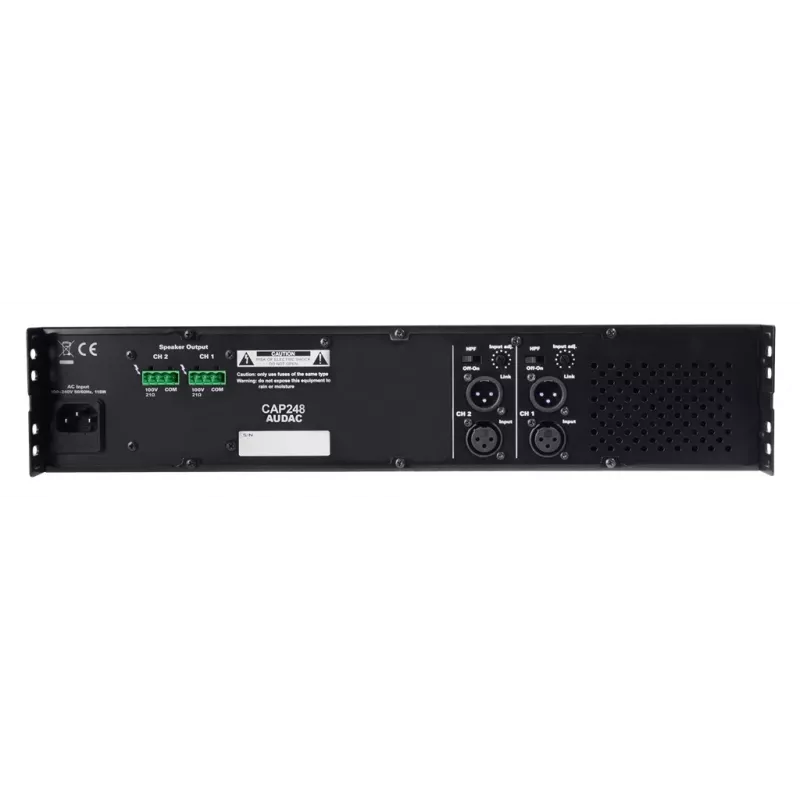 AUDAC CAP248 amplificador de 2.0 canales negro
