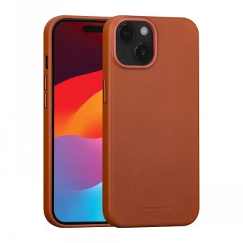 Funda con MagSafe DBRAMANTE 1928 Roskilde para iPhone 15 Plus - Tan