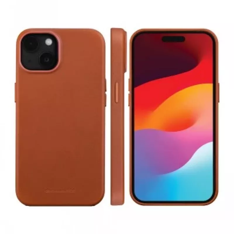 Funda con MagSafe DBRAMANTE 1928 Roskilde para iPhone 15 Plus - Tan