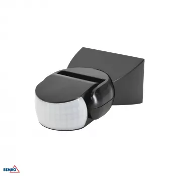 BEMKO sensor de movimiento PIR 1200W 180° IP65 negro