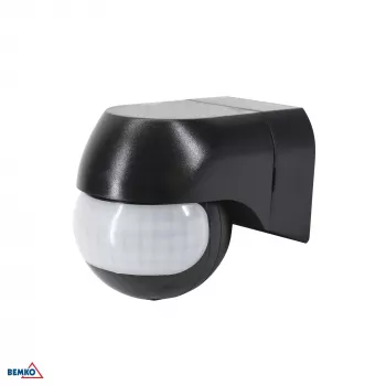 BEMKO sensor de movimiento PIR 800W 180° negro