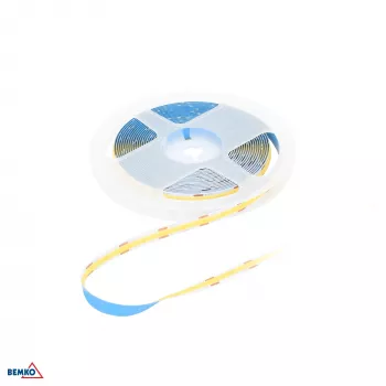 BEMKO Tira LED COB Premium 12V DC 2400 LEDs 5m 12W/m IP20 Blanco frío