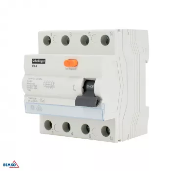 SCHELINGER Interruptor diferencial RCCB Type A 4P 25A 30mA 10kA VDE