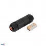 BEMKO Conector de cable IP68 de 3 polos, conexión rápida, negro