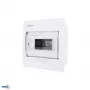SCHELINGER A80-RDP-IP40-NPE-08P Cuadro de distribución empotrado IP40, 8 módulos, 1 fila, bornes 8N+8PE, puerta transparente, blanco