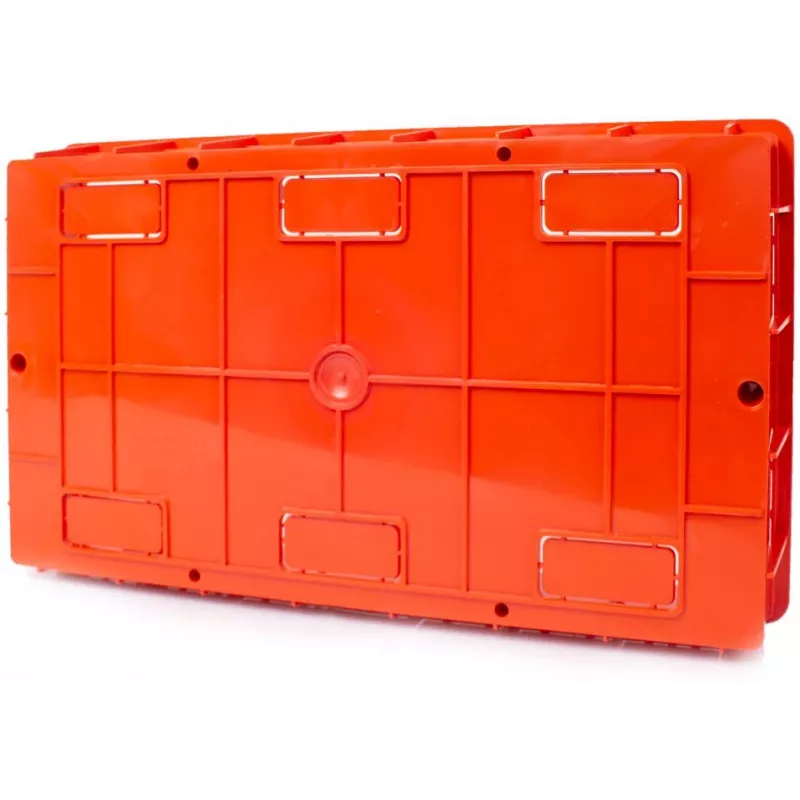 ADELID RM-PT-18P Distribuidor empotrado 18 módulos 2x9 puerta de cristal ahumado transparente
