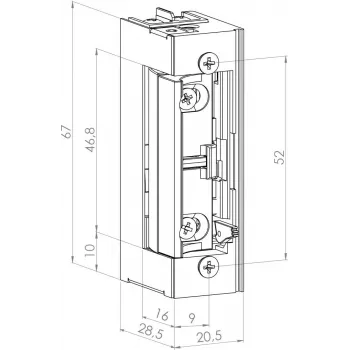 SCOT ES-S1224N Abrepuertas eléctrico simétrico de bajo consumo