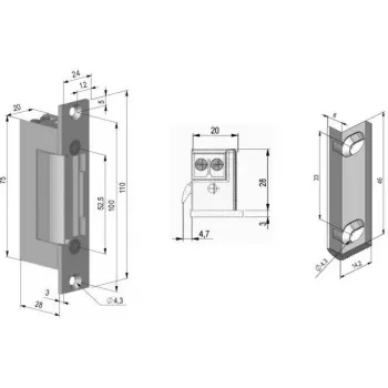 SCOT ES-S12DCN PROFI Abrepuertas eléctrico simétrico de bajo consumo