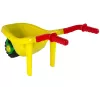 HEMAR Carretilla de jardín grande de colores amarillo 100L 150kg