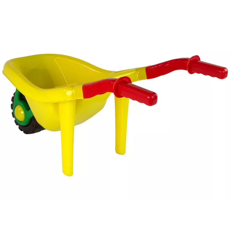 HEMAR Carretilla de jardín grande de colores amarillo 100L 150kg