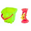 HEMAR Set de juguete de arena cubo molino de castillo 9 piezas