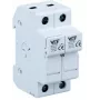 VCX CF PV32 2P Base portafusibles de 2 polos 32A 1000V DC para fusible de 10x38mm, montaje en carril DIN, conexión por tornillo, fotovoltaica