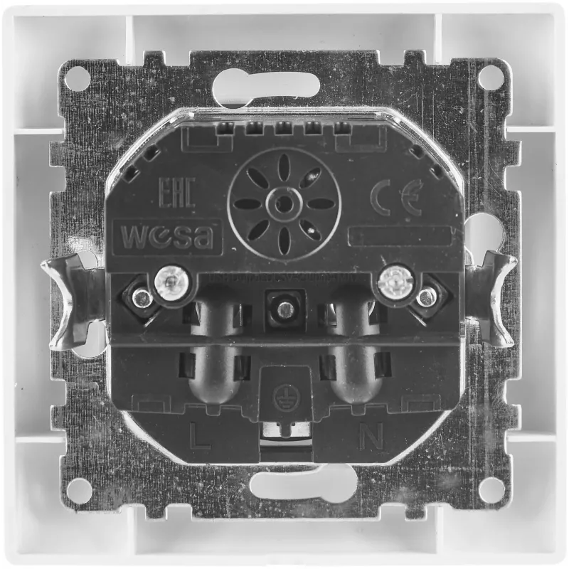 VCX WESA LC 13A Toma de corriente individual con cargador USB blanco