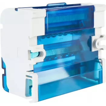 VCX BLK 411 bloque de distribución de 4 polos y 11 bornes 100A 1000V gris