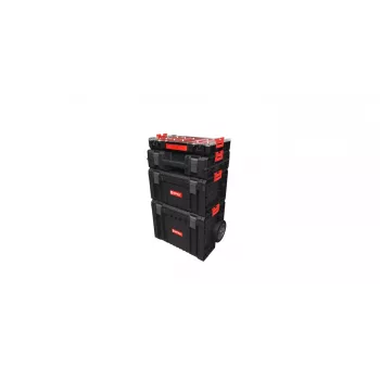 QBRICK SYSTEM PRO SET 3 - sistema de almacenamiento de 3 módulos con maletín de herramientas, organizador 100 y caja 130, IP54, negro