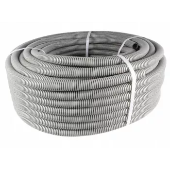 PAWBOL tubo corrugado PVC 50m, 320N, diámetro exterior 20mm / diámetro interior 14mm, gris 6161A-50P