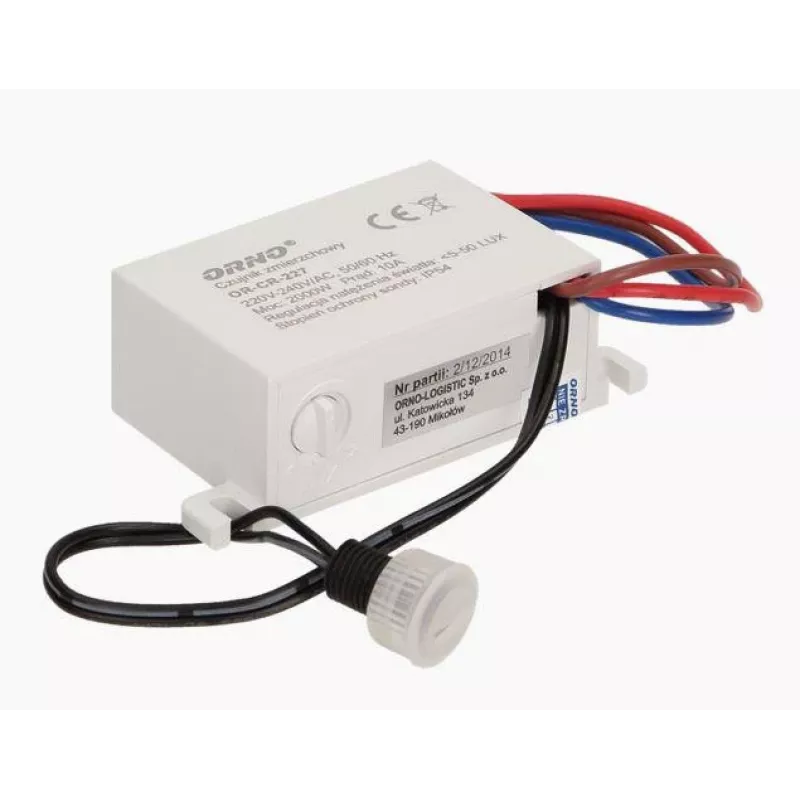Sensor crepuscular MINI ORNO OR-CR-227 con sensor exterior, IP54